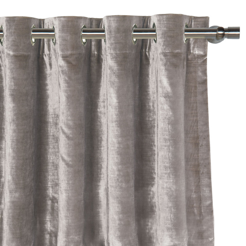 Winchester Silky Velvet Room Darkening Curtain, Peacock, 48" x 108"
