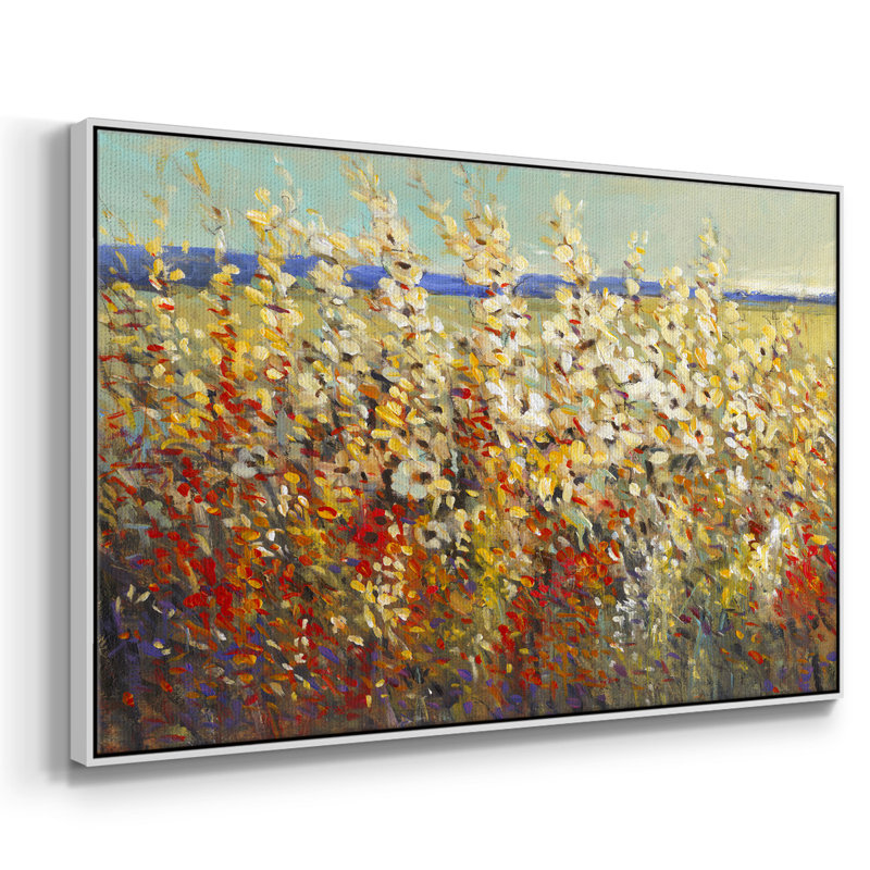 «Field of Spring Flowers II», reproduction sur toile encadrée, H 27 po x l 41 po x P 2 po, Blanc