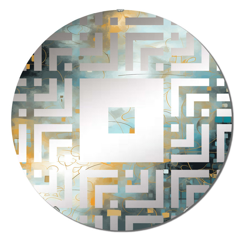 Tegh - Miroir mural carré, 23,6 po x 23,6 po