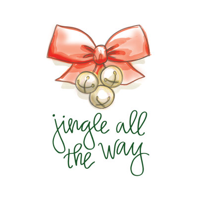 Jingle All the Way Bells 1 Piece Wrapped Canvas Wall Art