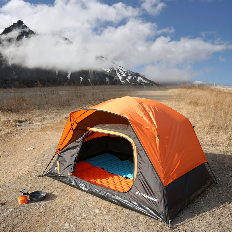 EchoSmile Nylon Dome Tent, Orange, 2
