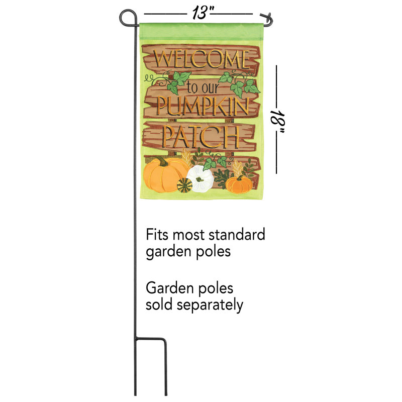 Drapeau de jardin en polyester 42 po x 29 po Sechovicz, H 18 po x l 13 po