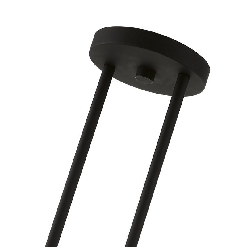 Lustre linéaire Macnicol, Noir / nickel brossé