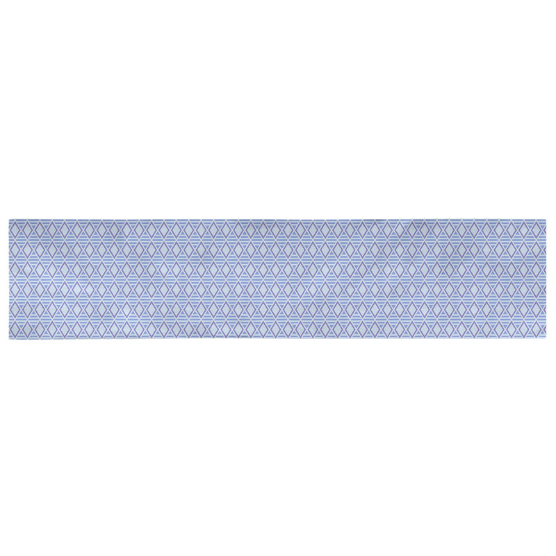 Avicia Geometric Diamonds Table Runner, 91.5" x 17.5", Blue/Purple, Cotton