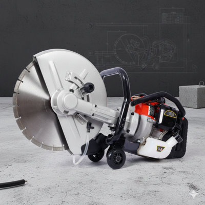 52cc 2-Stroke Gas-Powered Concrete Cut-Off Saw with Included Blade, EPA Approved