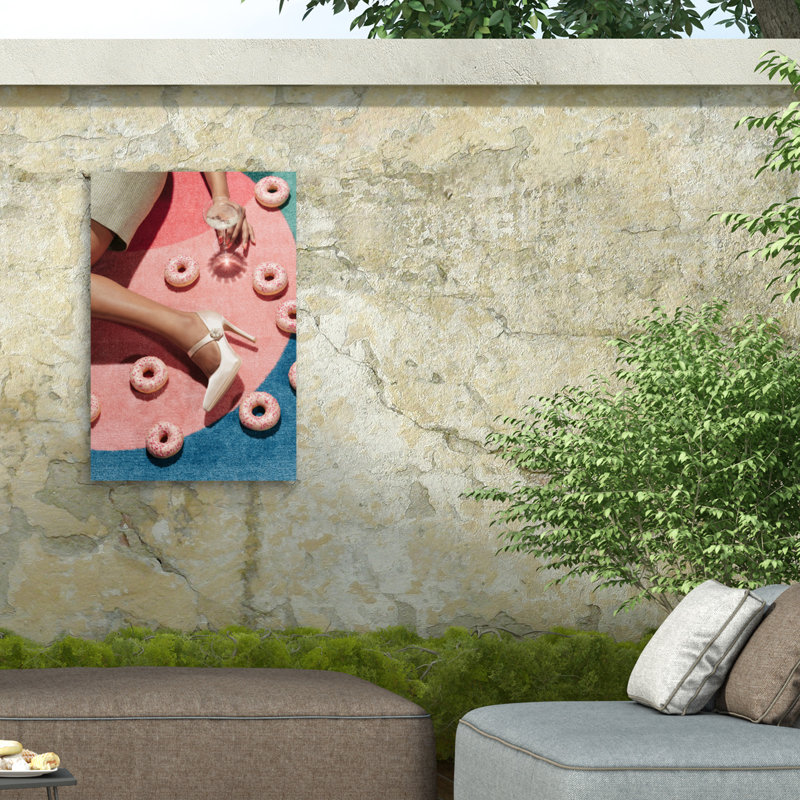 Rose pique-nique 02 sur toile, H 47 po x l 30 po