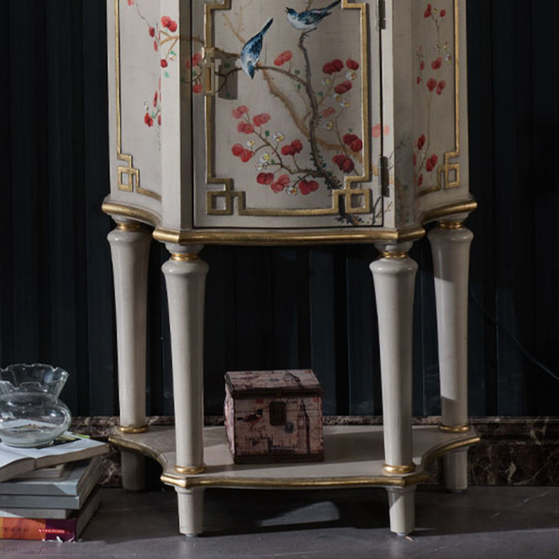 Armoire de coin en bois massif