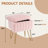 Modern Velvet Storage Vanity Stool Cozy Faux Fur Cushioned Accent Chair Pink-1066943481