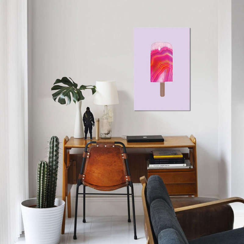 " Agate Popsicle " by Emanuela Carratoni, 12" H x 8" W x 0.75" D, No Mat, Wrapped Canvas