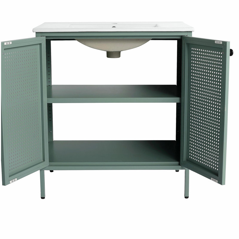 30-inch Freestanding Bathroom Vanity with Ceramic Bowl