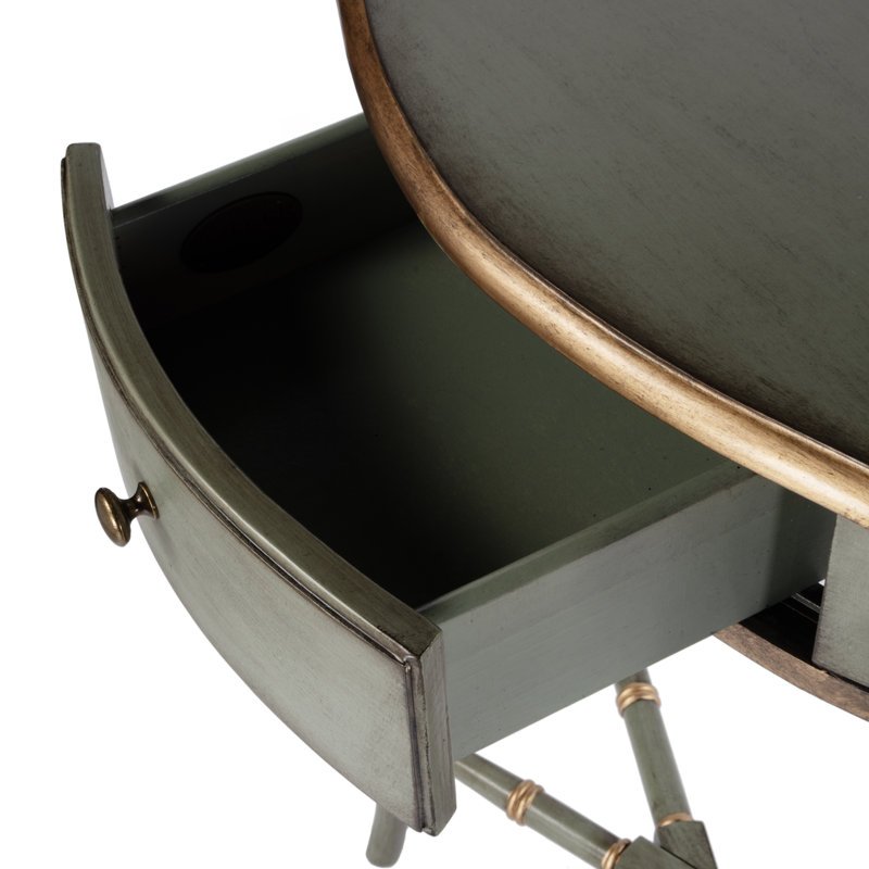Skilling Demilune Console Table, Green