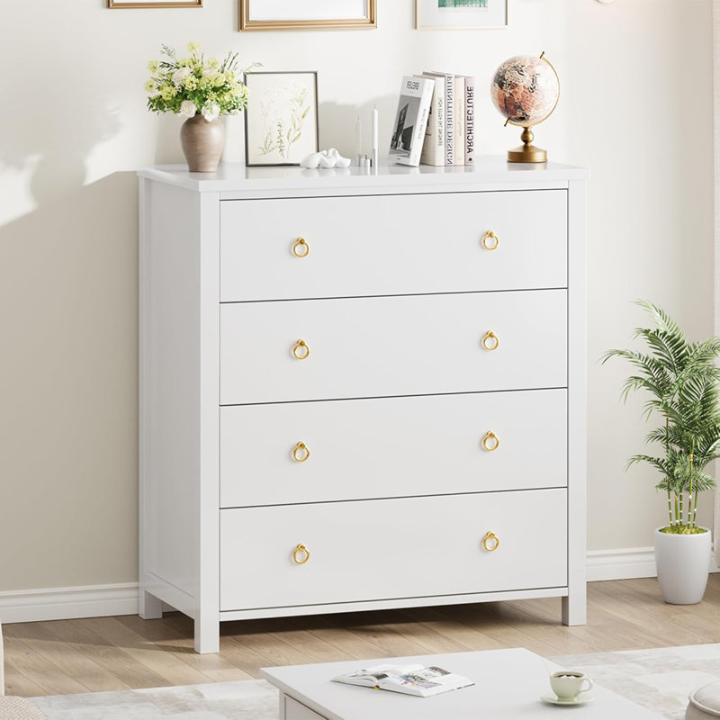 Commode à tiroirs pour chambre à coucher, commode, grande armoire de rangement pour vêtements, Blanc