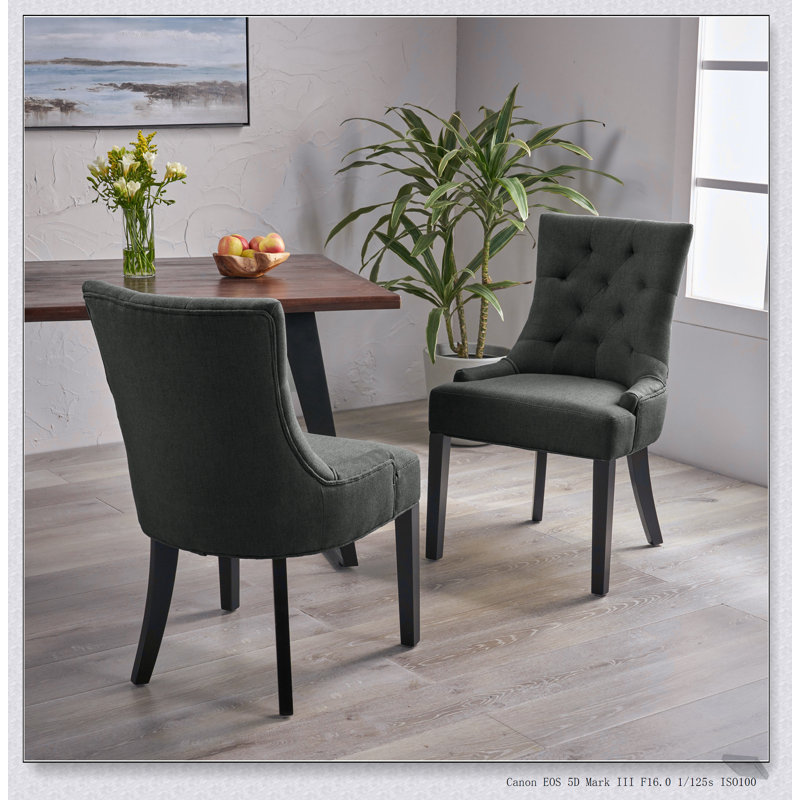 Ensemble de 2 chaises Cheney, Gris foncé