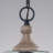 1-Light Clear Glass Pendant With Wood-Look Metal Accent