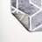 Amuda Blocks Modern Geometric Gray/White Rug-1807894855