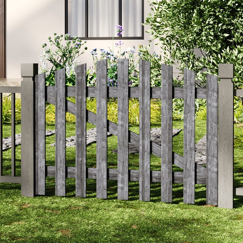 Adelheid Wood Gate, Grey, 90cm H x 120cm W x 5cm D