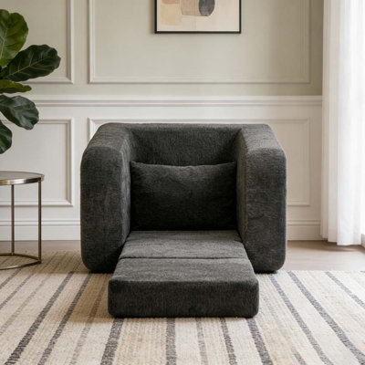 Fauteuil d'appoint pliable 40 po avec accoudoirs et dossier