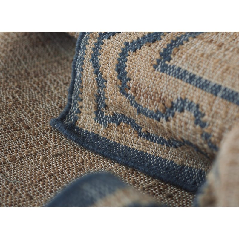 Erin Gates by Momeni Orchard Ripple Slate Hand Woven Wool and Jute Area Rug, Rectangle 3'6" x 5'