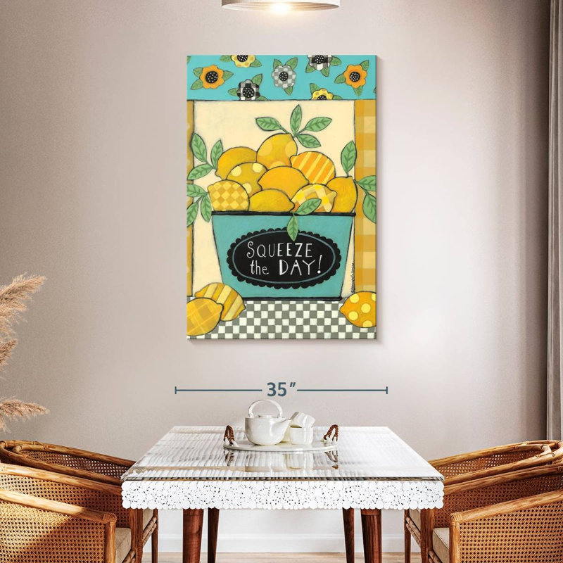 Yarlin Lemon Squeeze The Day, 48" H x 32" W