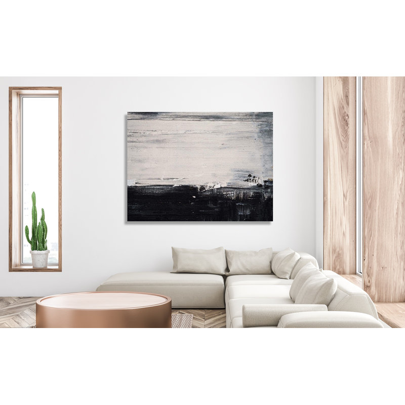 Abstract Print by John Beard, Black Framed Canvas, 20" H x 24" W x 1.5" D