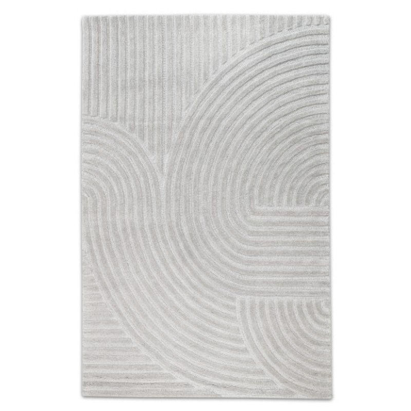 Tapis beige touffeté à la main Montreal 22 po x 34 po, Gris