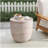 Outdoor/Indoor Lightweight Concrete Side Table,Travertine Finish