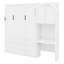 Lit escamotable avec bureau, armoire de rangement, lumière DEL, cadre de lit mural pliable Farmhouse, tablettes de rangement multiples-133280386