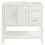 Meuble-lavabo 36 po avec plateau en marbre de Carrare et vasque en céramique Jeanina-65213994