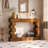 Geometric Block Stacked Wood Console Table