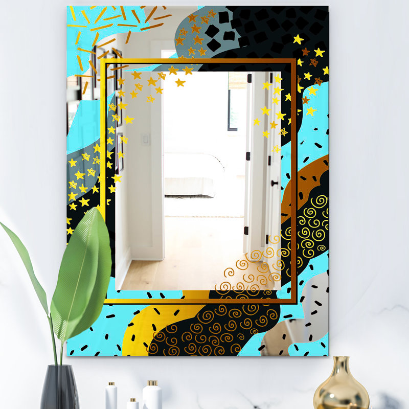 Miroir de coiffeuse moderne et ludique, H 32 po x l 24 po