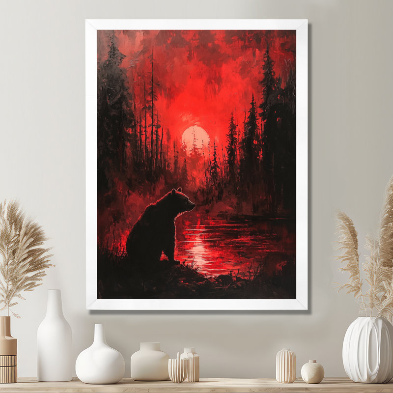 Rhame - animaux, reproduction d'art sur toile, H 20 po x l 12 po, Picture Framed, Blanc
