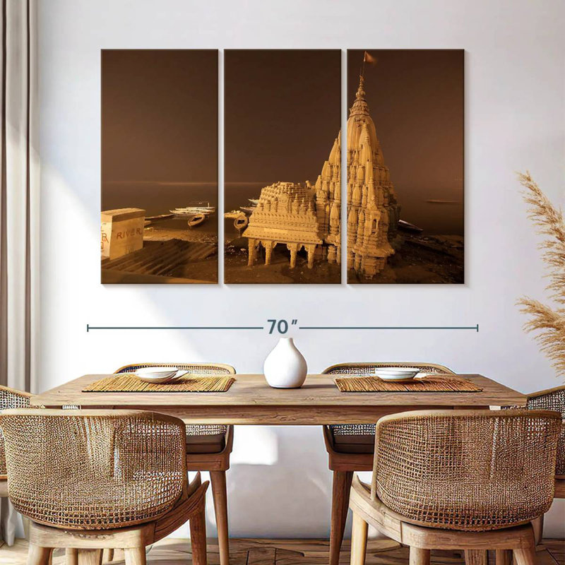 Rorry Ganges River Temple Ruins, 42" H x 65" W