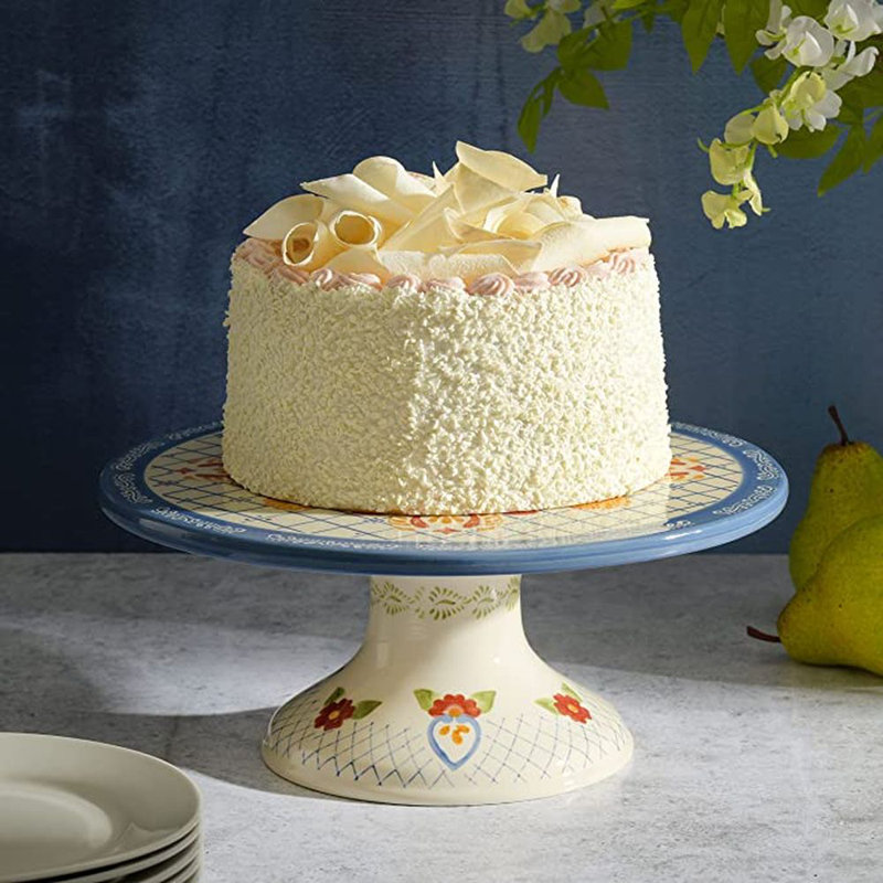Hand Painted Dinnerware Set, Cake Stand (11.9"), Assorted