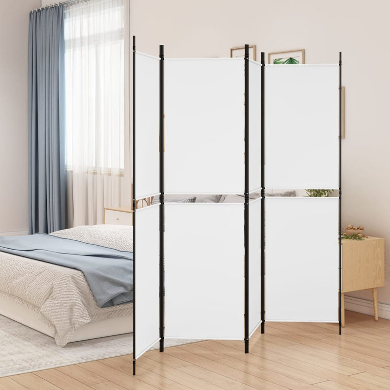 Cloison pliante Rikkea, Blanc, 4, H 86,6 po x l 78,7 po