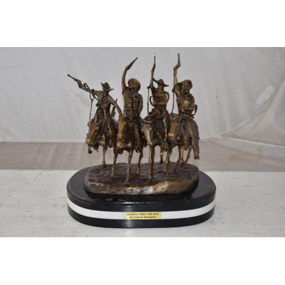 Wilfried Coming Thru the Rye Remington Replica Bronze Statue Size: 13" x 12" x 14"H