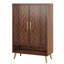 Armoire de rangement pour chaussures 31,5 "en bois avec portes