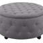 Repose-pieds de rangement rond 36 po, avec plateau réversible, 4 repose-pieds latéraux