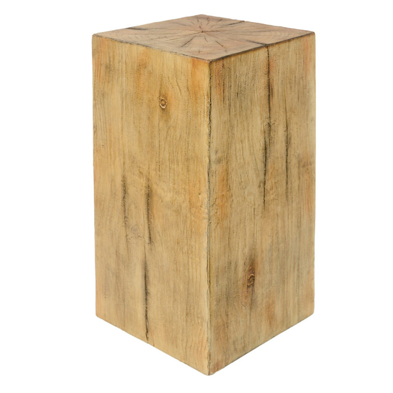 Table de bout ressemblant à du bois, hauteur de 27,02 po, teinte naturelle, fonctionnelle pour les décorations intérieures et extérieures hautes, apparence de finition, cas d'utilisation
