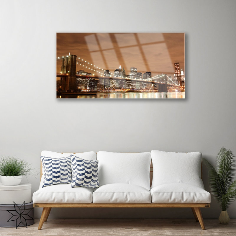 Architecture Bridge City - No Frame Print on Glass