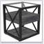 Ensemble de 2 tables de bout modernes avec tiroir - Panneau de fibres à densité moyenne en bois rustique et plateau en verre trempé, style industriel pour les chambres à coucher et les salons-2010088536-2010088543