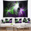Tapisserie de plasma vert violet brillant-28498057