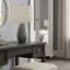 Lighting, 24 po, lampe de table, résine grise, abat-jour ivoire / crème, contemporain-1396745711