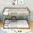 Josip Full XL Over Queen Solid Pine Wood Bunk Bed With Ladder, Guardrails-1980732476