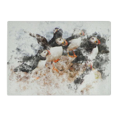 Atlantic Puffin Birds Vol.3 Watercolour Chopping Board