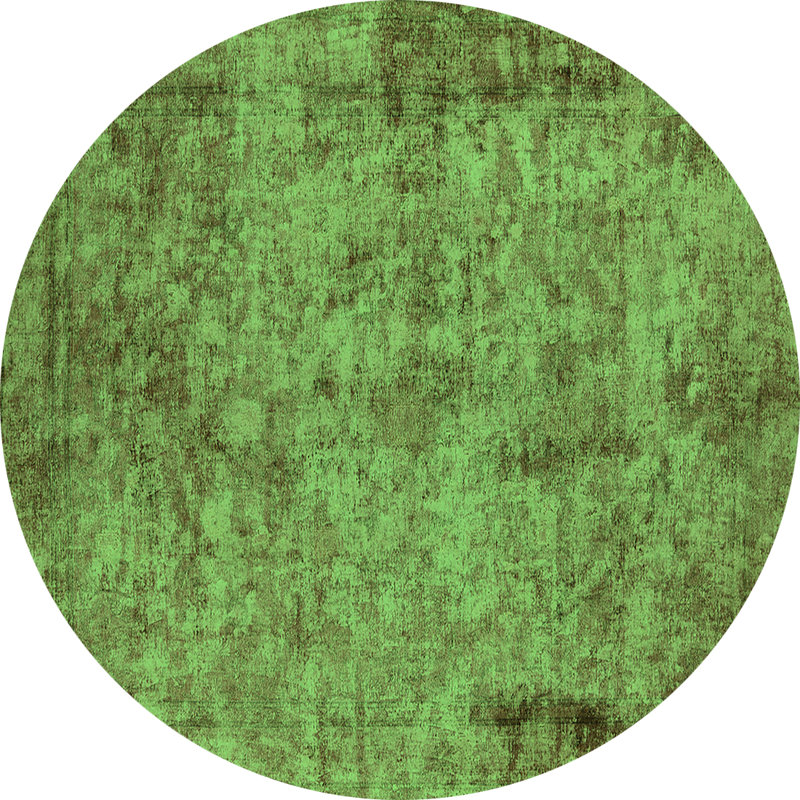 Emara Washable Abstract Indoor Rug, Round 7'