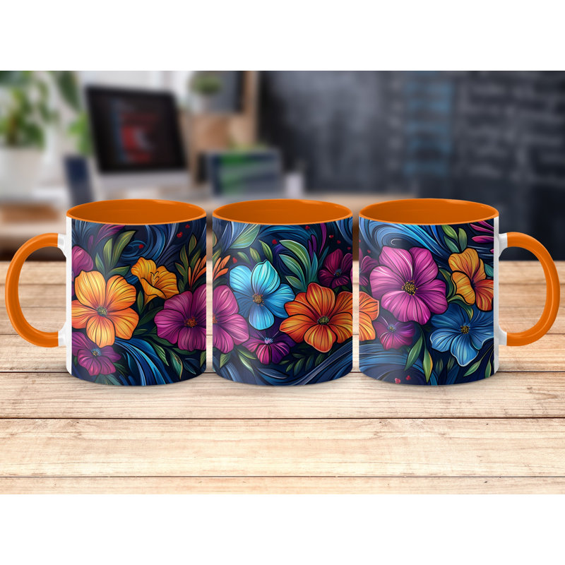 Ceramic Coffee Mug, Orange