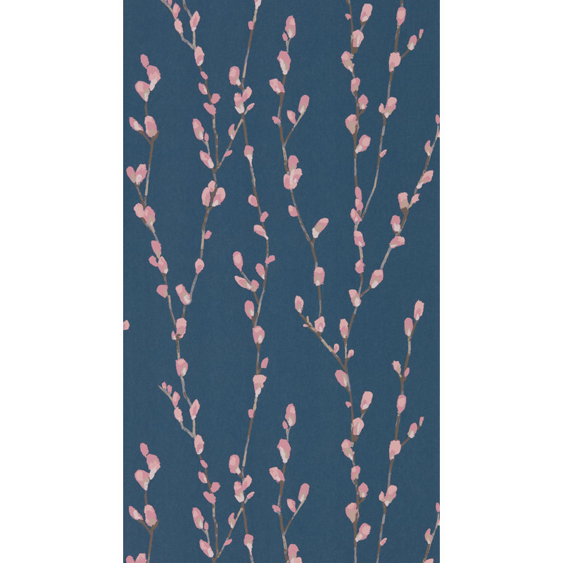 Salice Wallpaper, Rose/Navy