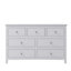 Ensemble de chambre à coucher en bois massif 5 pièces (lit + table de chevet * 2 + commode + commode)-561204702