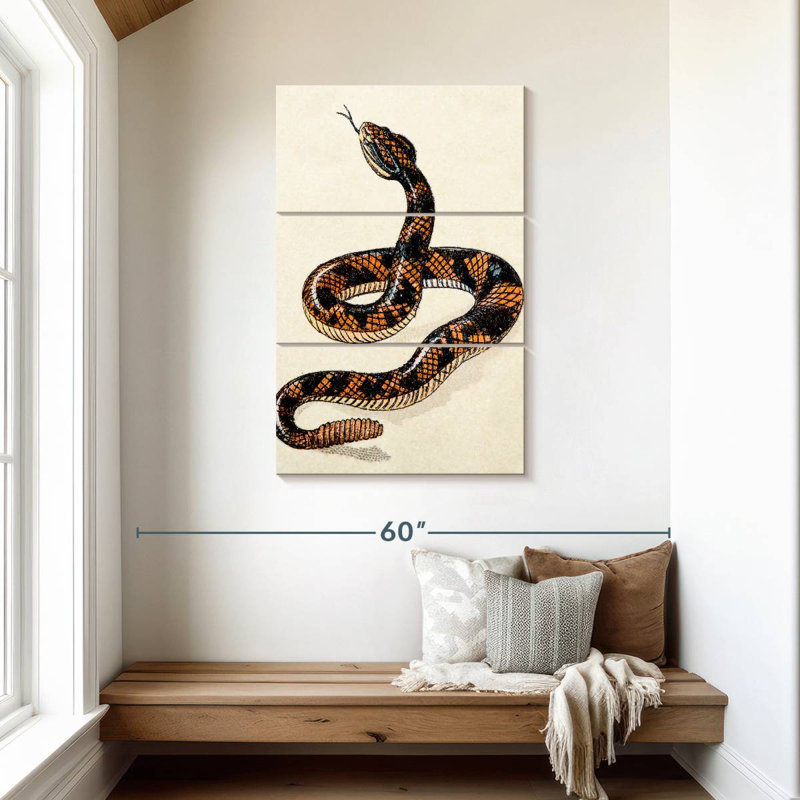 Brampt Rattlesnake, 45" H x 28" W