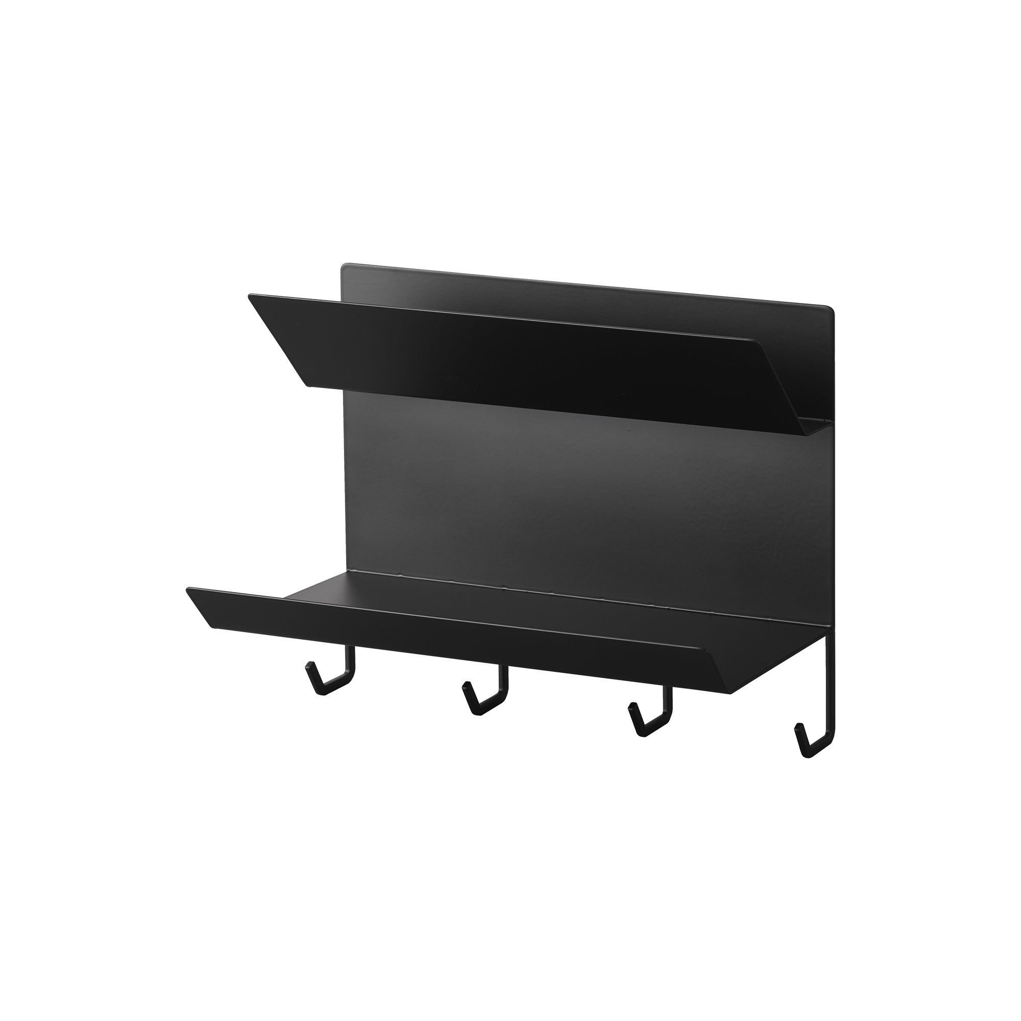 Yamazaki Home Magnetic Entryway Rack, Steel, Black